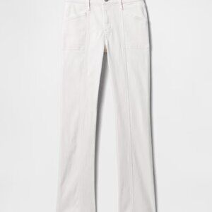 Gap White Mid Rise Seamed Universal Baby Boot Jeans Full Length Sz 6/28